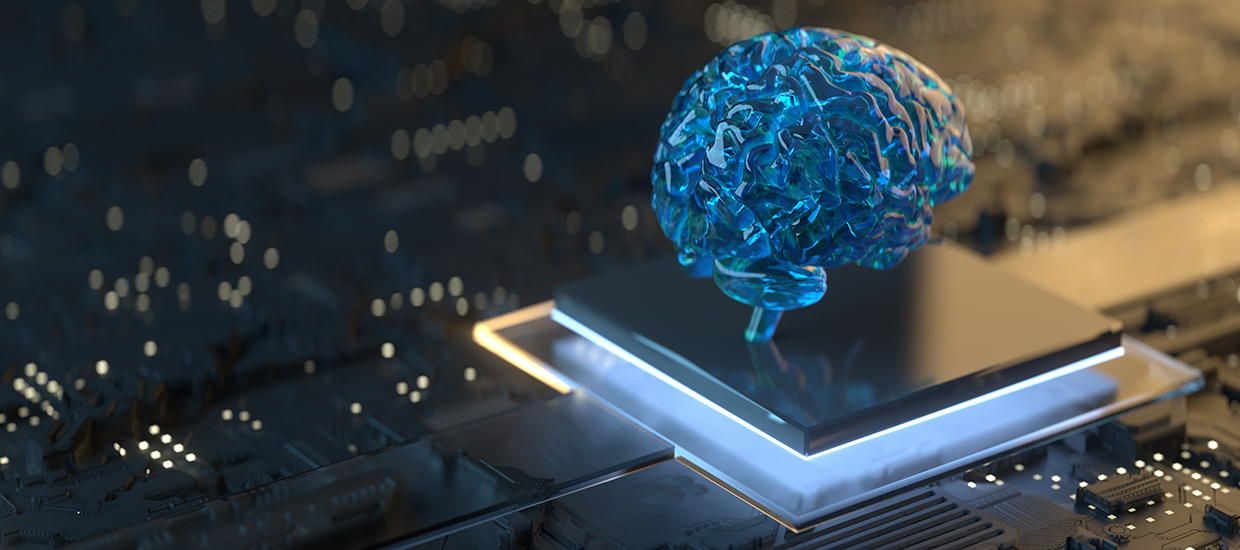 Computer chip and brain
